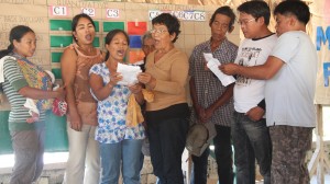 Community volunteers of Bucloc, Abra presenting during the MIBF-PRA