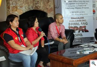 DSWD Cordillera officials headed by ARD Isabel Nillas launch the Bawal ang Epal Dito campaign for the midterm elections (Photo by SMU)