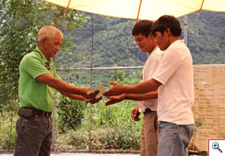 File photo shows a handover ceremony of a community project in Besao