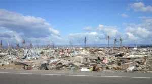 On their way to their station, DSWD-CAR staff who augmented in Tacloban City was able to see these ruins left by Typhoon Yolanda. (Photo courtesy of Jessie Chelim and Theodore Solang)