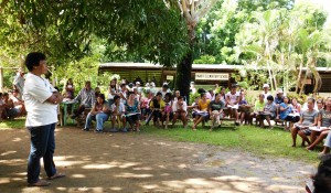 Women in the Cordilleras are given opportunities to be active in their communities like this woman who participated in a special barangay assembly of the Kalahi-CIDSS Project.