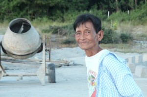 At the age of 73, Illuminada Aveňo is physically strong walking the steep terrain of the community to monitor the sub-projects.
